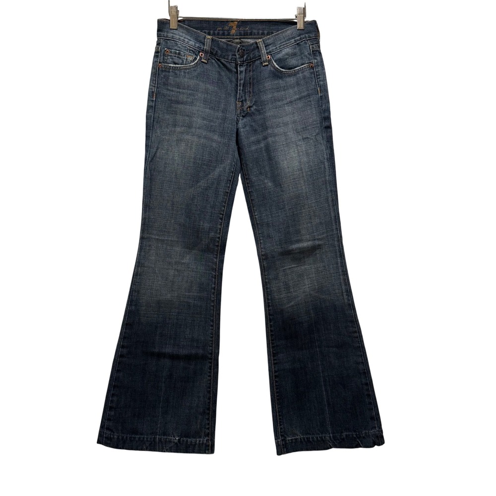 7 For All Mankind Dojo Flared Jeans‎ Womens Size 26 Blue Denim Bootcut western